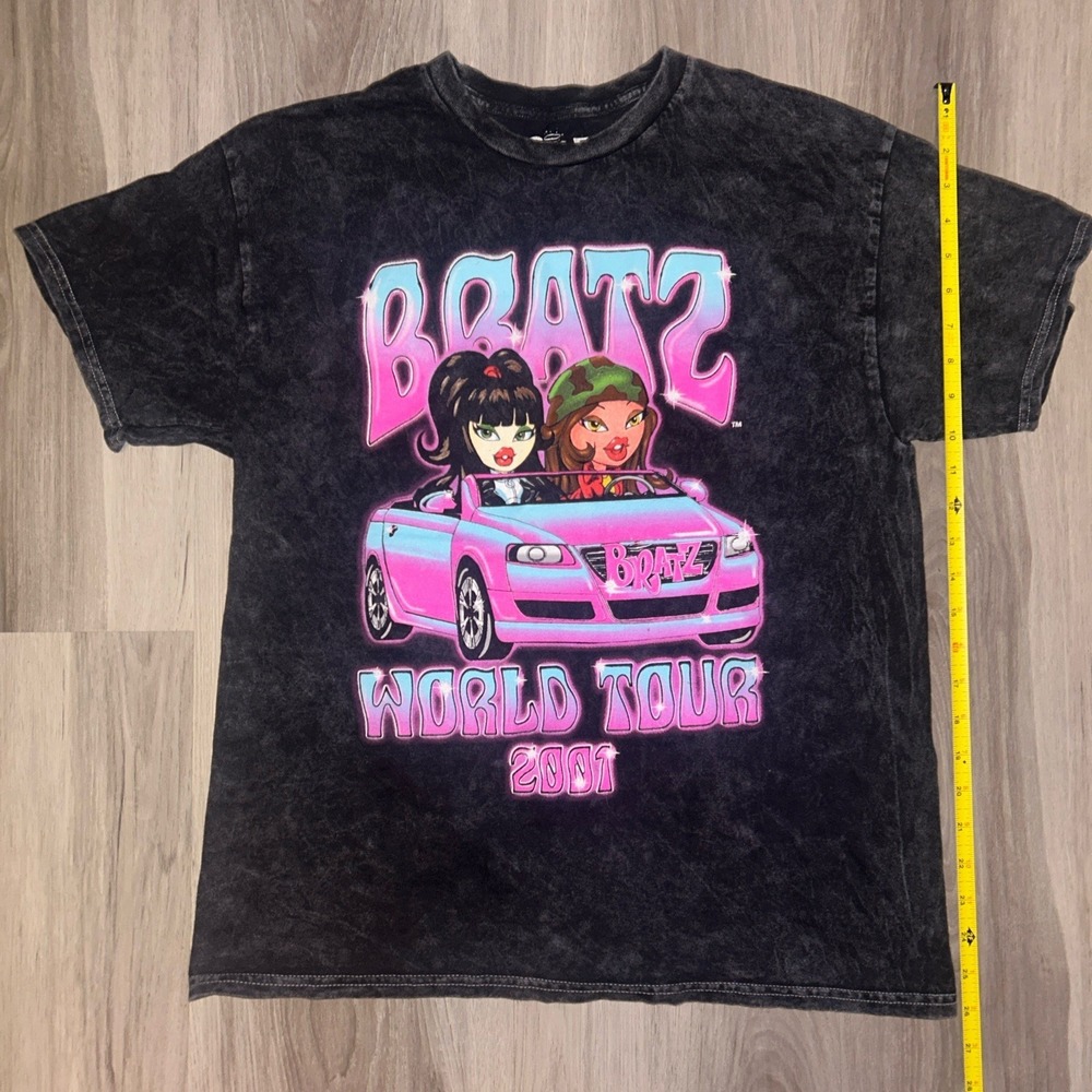 Bratz World Tour 2001 T Shirt Black Dolls Womens/Teens Size Large